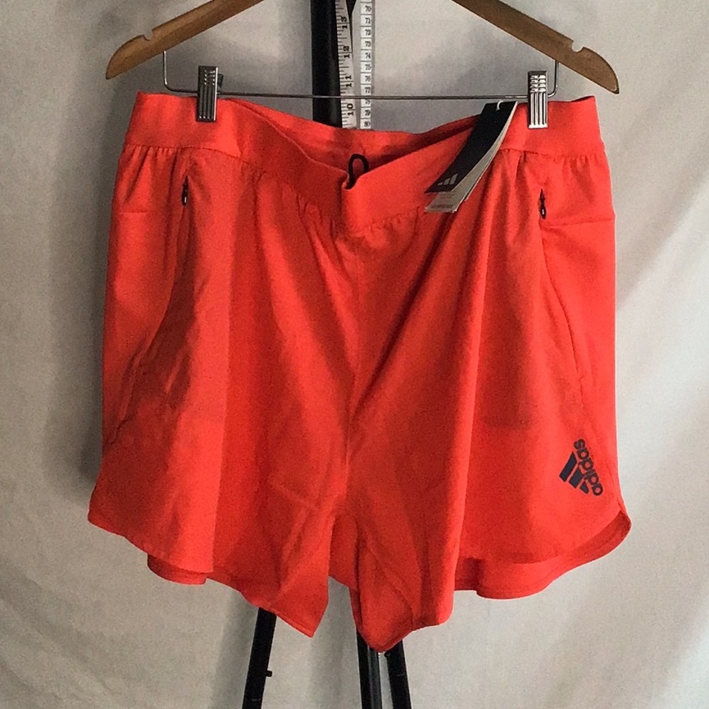 Adidas Orange Athletic Shorts Lightweight Relaxed Fit 2XL
